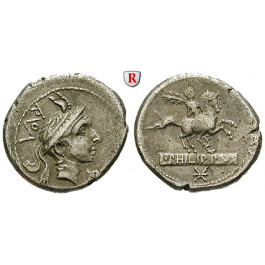 Römische Republik, L. Philippus, Denar 113/112 v. Chr., ss+