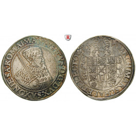 Sachsen, Albertinische Linie, August, Taler 1555, ss+/vz