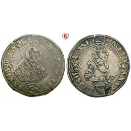 Sachsen, Gemeinschaftliche Prägungen, Johann Friedrich und Moritz, Taler 1542, ss+/ss-vz