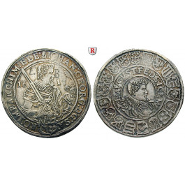 Sachsen, Albertinische Linie, Johann Georg I. und August, Reichstaler 1613, ss-vz