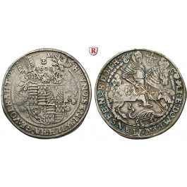 Mansfeld, Grafschaft, Mansfeld-Vorderort-Bornstedt, Bruno II., Wilhelm, Johann Georg IV., Volrat VI., Reichstaler 1608, ss