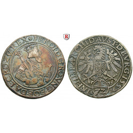 Römisch Deutsches Reich, Ferdinand I., Reichsguldiner (72 Kreuzer) 1557, ss+