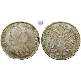Römisch Deutsches Reich, Karl VI., 1/2 Taler 1721, ss/ss-vz