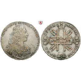 Russland, Peter II., Rubel 1728, ss+