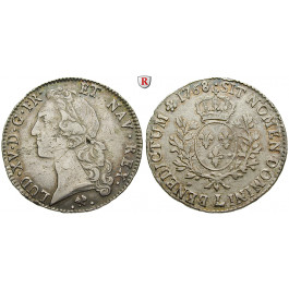 Frankreich, Louis XV., Ecu 1768, ss+/ss-vz