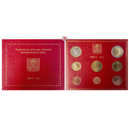 Vatikan, Franziskus, Euro-Kursmünzensatz 2015, st