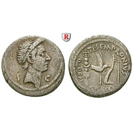 Römische Republik, Caius Iulius Caesar, Denar 40 v.Chr., ss+