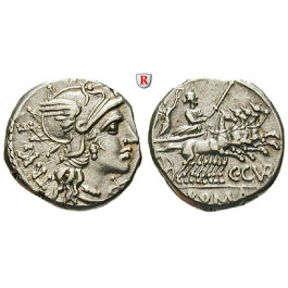 Römische Republik, C. Curatius Trigeminus Pater, Denar, ss-vz