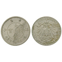 Nebengebiete, Kiautschou, 5 Cent 1909, A, ss-vz, J. 729