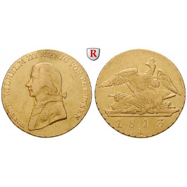 Brandenburg-Preussen, Königreich Preussen, Friedrich Wilhelm III., Doppelter Friedrichs d`or 1813, ss