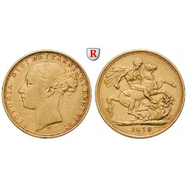 Australien, Victoria, Sovereign 1878, 7,32 g fein, ss