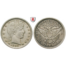 USA, 1/4 Dollar 1893, f.vz