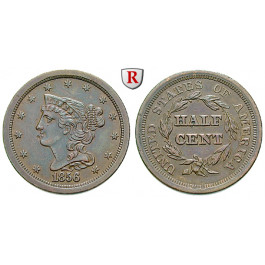 USA, 1/2 Cent 1856, ss-vz