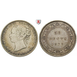Kanada, Neufundland, Victoria, 50 Cents 1872, ss