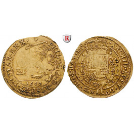 Belgien, Brabant, Philipp IV., Souverain d`or (lion d`or) 1660, ss