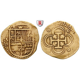 Spanien, Philipp II., 2 Escudos o.J. (1588-1597), ss