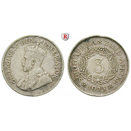 Südafrika, George V., 3 Pence 1923, ss+