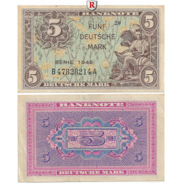 Bundesrepublik Deutschland, 5 DM 1948, I-, Rb. 236a