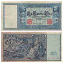 Reichsbanknoten und Reichskassenscheine, 100 Mark 10.09.1909, II, Rb. 38