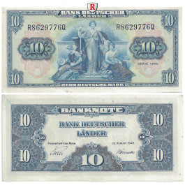 Bundesrepublik Deutschland, 10 DM 22.8.1949, II, Rb. 258