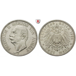 Deutsches Kaiserreich, Anhalt, Friedrich II., 3 Mark 1911, A, ss-vz, J. 23