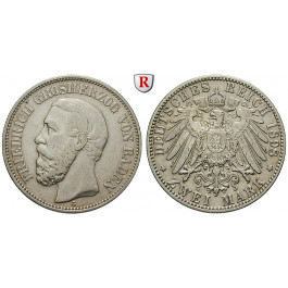 Deutsches Kaiserreich, Baden, Friedrich I., 2 Mark 1898, G, ss, J. 28