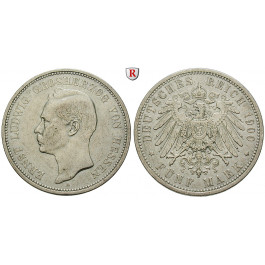 Deutsches Kaiserreich, Hessen, Ernst Ludwig, 5 Mark 1900, A, ss+, J. 73