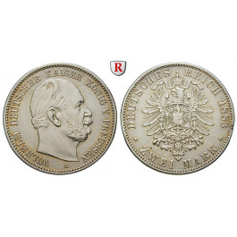 Deutsches Kaiserreich, Preussen, Wilhelm I., 2 Mark 1883, A, ss+, J. 96