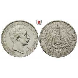 Deutsches Kaiserreich, Preussen, Wilhelm II., 2 Mark 1901, A, ss+/ss-vz, J. 102