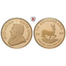 Südafrika, Republik, 1/4 Krügerrand 2000, 7,78 g fein, PP