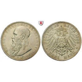 Deutsches Kaiserreich, Sachsen-Meiningen, Georg II., 3 Mark 1908, D, ss+, J. 152