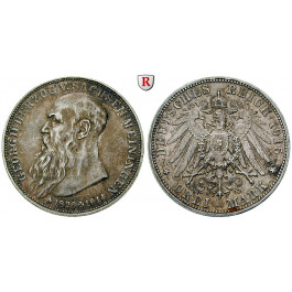 Deutsches Kaiserreich, Sachsen-Meiningen, Georg II., 3 Mark 1915, auf den Tod, D, f.vz, J. 155