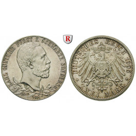 Deutsches Kaiserreich, Schwarzburg-Sondershausen, Karl Günther, 2 Mark 1905, vz/st, J. 169a