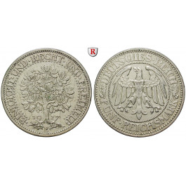 Weimarer Republik, 5 Reichsmark 1927, Eichbaum, E, ss-vz, J. 331
