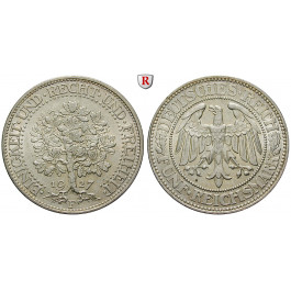 Weimarer Republik, 5 Reichsmark 1927, Eichbaum, F, vz+, J. 331