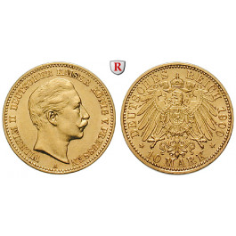Deutsches Kaiserreich, Preussen, Wilhelm II., 10 Mark 1900, A, ss-vz/vz-st, J. 251