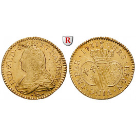 Frankreich, Louis XV., Louis d´or aux lunettes 1731, 7,46 g fein, ss-vz
