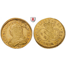 Frankreich, Louis XV., Louis d´or aux lunettes 1732, 7,52 g fein, ss-vz