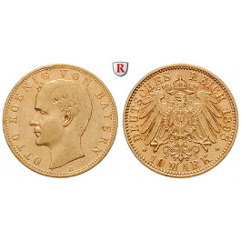 Deutsches Kaiserreich, Bayern, Otto, 10 Mark 1898, D, ss/vz, J. 199