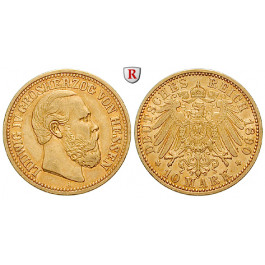 Deutsches Kaiserreich, Hessen, Ludwig IV., 10 Mark 1890, A, ss+/vz, J. 220