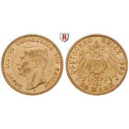 Deutsches Kaiserreich, Hessen, Ernst Ludwig, 20 Mark 1898, A, ss/ss-vz, J. 225