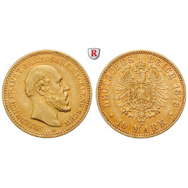 Deutsches Kaiserreich, Mecklenburg-Schwerin, Friedrich Franz II., 10 Mark 1878, A, ss-vz, J. 231