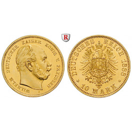 Deutsches Kaiserreich, Preussen, Wilhelm I., 10 Mark 1888, A, PP, J. 245