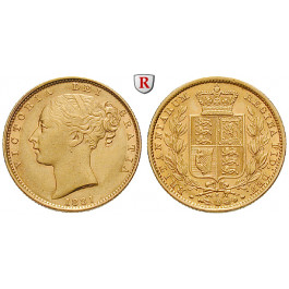 Australien, Victoria, Sovereign 1881, 7,32 g fein, f.vz/vz+