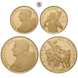 Vatikan, Benedikt XVI., 20 Euro und 50 Euro 2009, 19,26 g fein, PP