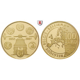 Belgien, Königreich, Albert II., 100 Euro 2007, 15,55 g fein, PP