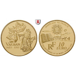 Frankreich, V. Republik, 10 Euro 2007, 7,77 g fein, PP