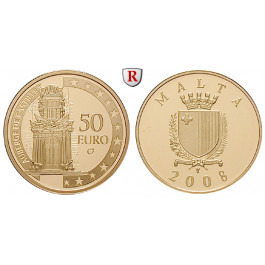 Malta, 50 Euro 2008, 5,95 g fein, PP