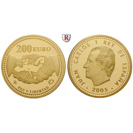 Spanien, Juan Carlos I., 200 Euro 2005, 13,5 g fein, PP