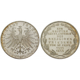 Frankfurt, Stadt, Doppelgulden 1855, f.st